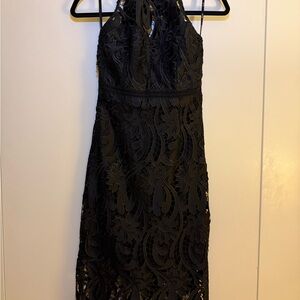 Bardot Size 4/XS Black Halter Lace Dress